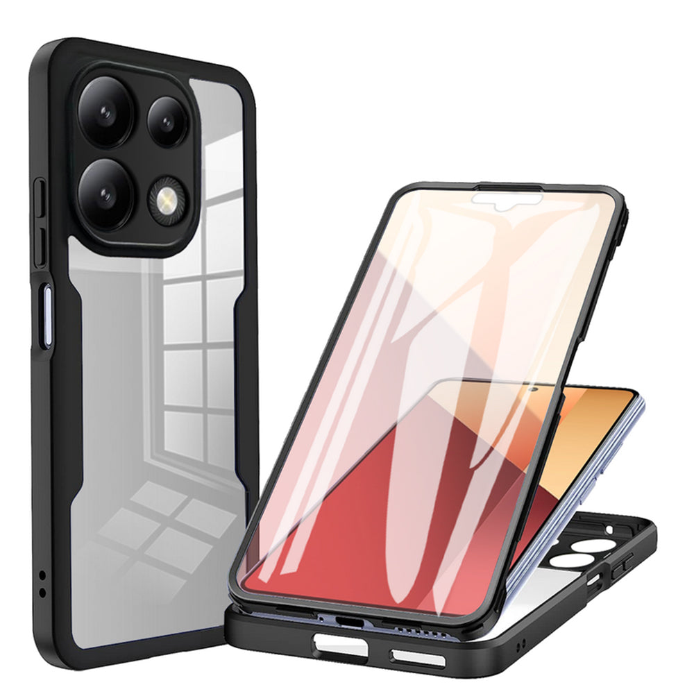Hülle für Xiaomi Redmi Note 13 4G, Techsuit, ColorVerse 360, Schwarz
