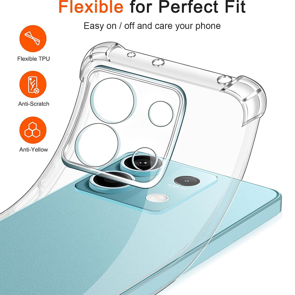 Hülle für Xiaomi Redmi Note 13 Pro 4G / Poco M6 Pro 4G, Techsuit, stoßfest klar, transparent