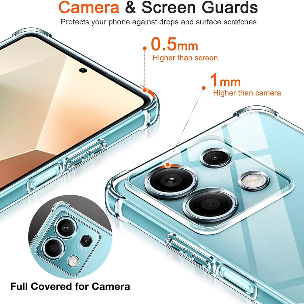 Hülle für Xiaomi Redmi Note 13 Pro 4G / Poco M6 Pro 4G, Techsuit, stoßfest klar, transparent