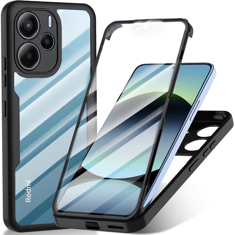 Hülle für Xiaomi Redmi Note 14 4G (Standard), Techsuit, ColorVerse 360, Schwarz