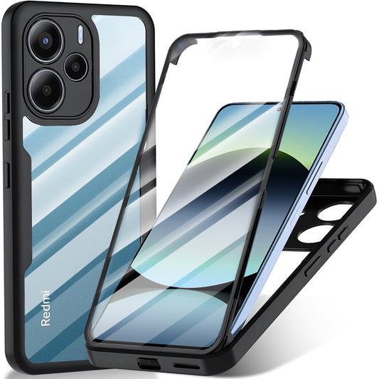 Hülle für Xiaomi Redmi Note 14 4G (Standard), Techsuit, ColorVerse 360, Schwarz