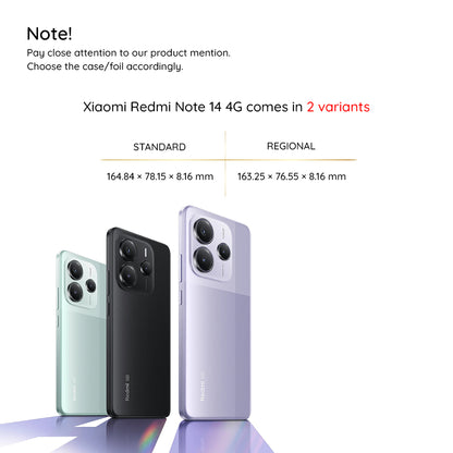 Hülle für Xiaomi Redmi Note 14 4G (Standard), Techsuit, ColorVerse 360, Rosa