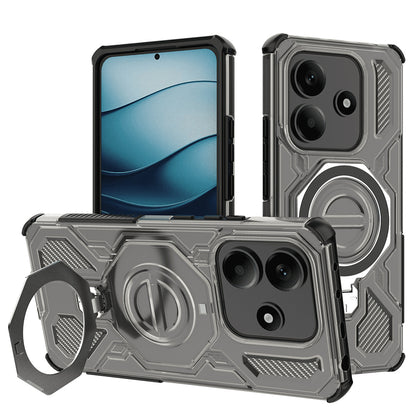 Hülle für Xiaomi Redmi Note 14 5G, Techsuit, Carbon Shield Pro, Rauchglas
