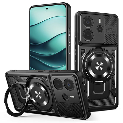 Hülle für Xiaomi Redmi Note 14 5G, Techsuit, RuggedCam, Schwarz