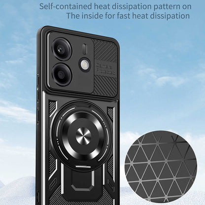 Hülle für Xiaomi Redmi Note 14 5G, Techsuit, RuggedCam, Schwarz