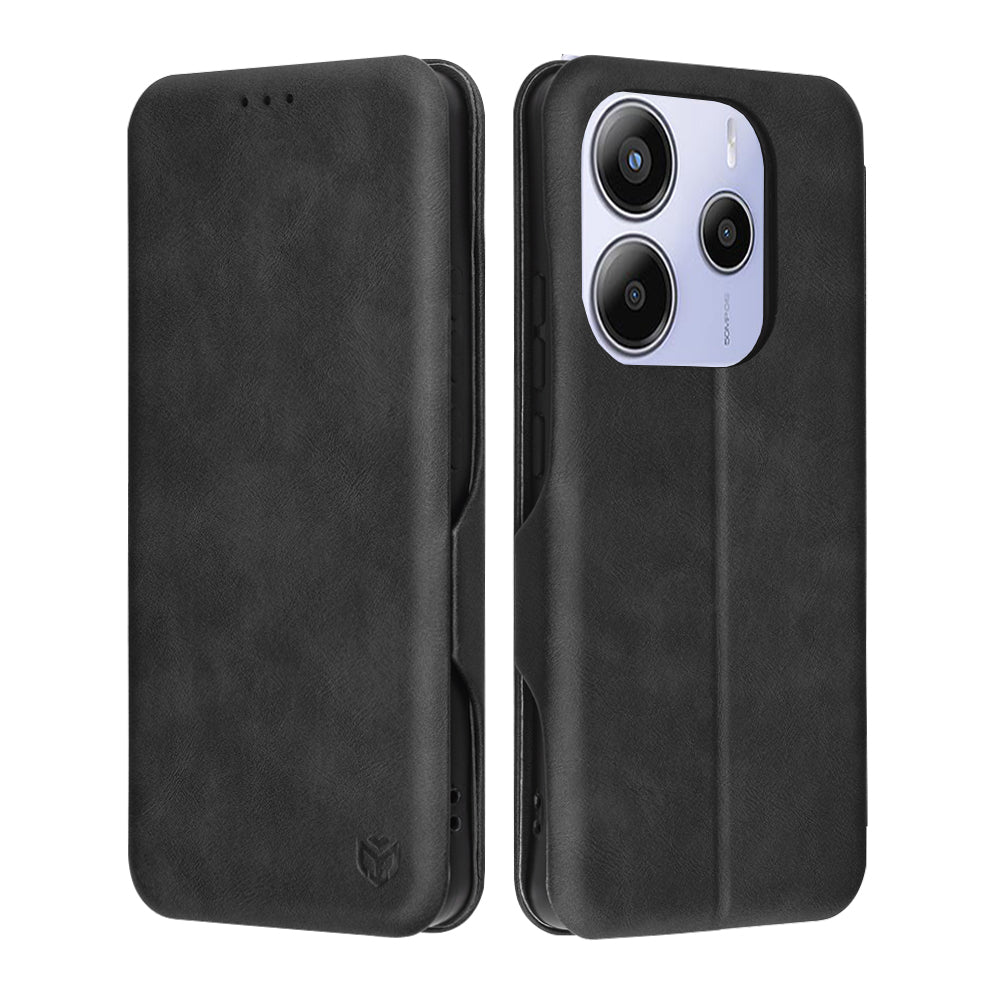 Hülle für Xiaomi Redmi Note 14 5G, Techsuit, Safe Wallet Plus, Schwarz