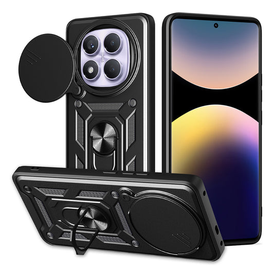 Hülle für Xiaomi Redmi Note 14 Pro 4G, Techsuit, CamShield, Schwarz