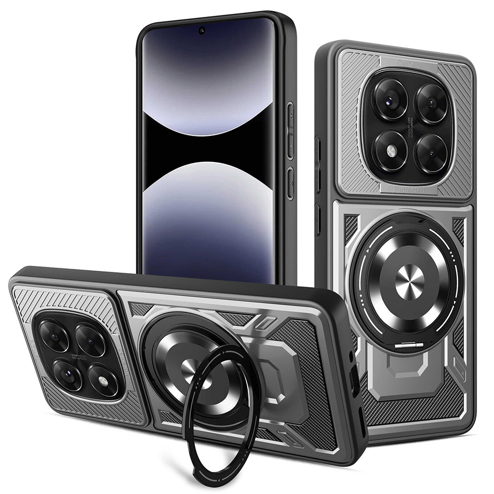Hülle für Xiaomi Redmi Note 14 Pro+ 5G / Note 14 Pro 5G / Poco X7, Techsuit, RuggedCam, Grau