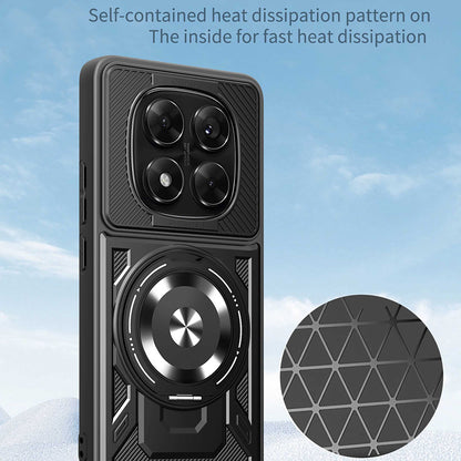 Hülle für Xiaomi Redmi Note 14 Pro+ 5G / Note 14 Pro 5G / Poco X7, Techsuit, RuggedCam, Lila