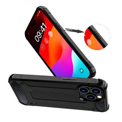 Hülle für Xiaomi Redmi Note 14 Pro+ 5G, Techsuit, Hybrid Armor, Schwarz