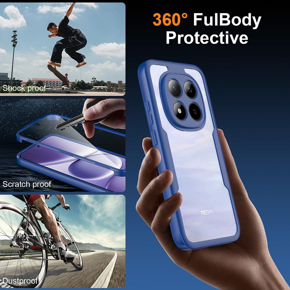 Hülle für Xiaomi Redmi Note 15 Pro 4G, Techsuit, ColorVerse 360, Blau