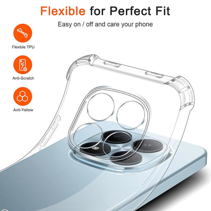 Hülle für Xiaomi Redmi Note 15 Pro 4G, Techsuit, Shockproof Clear, Transparent