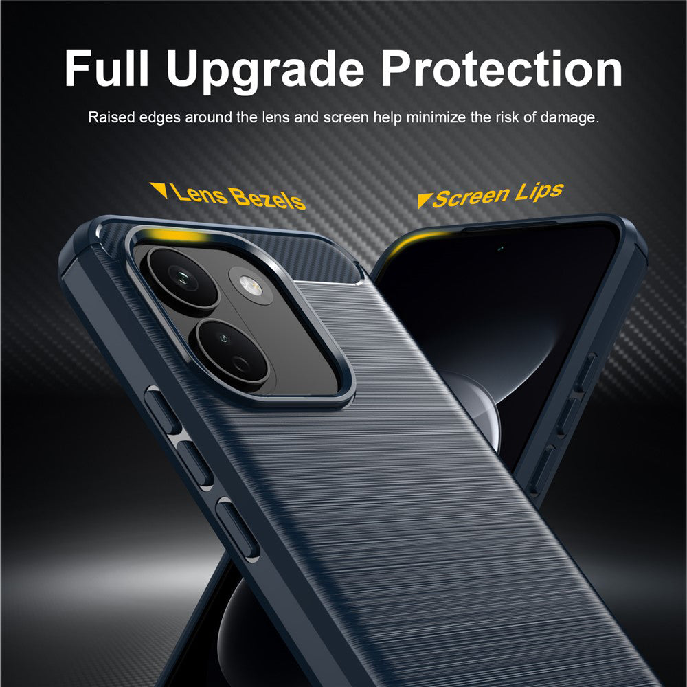 Hülle für Xiaomi Redmi Note 17 Pro Max, Techsuit, Carbon, Blau