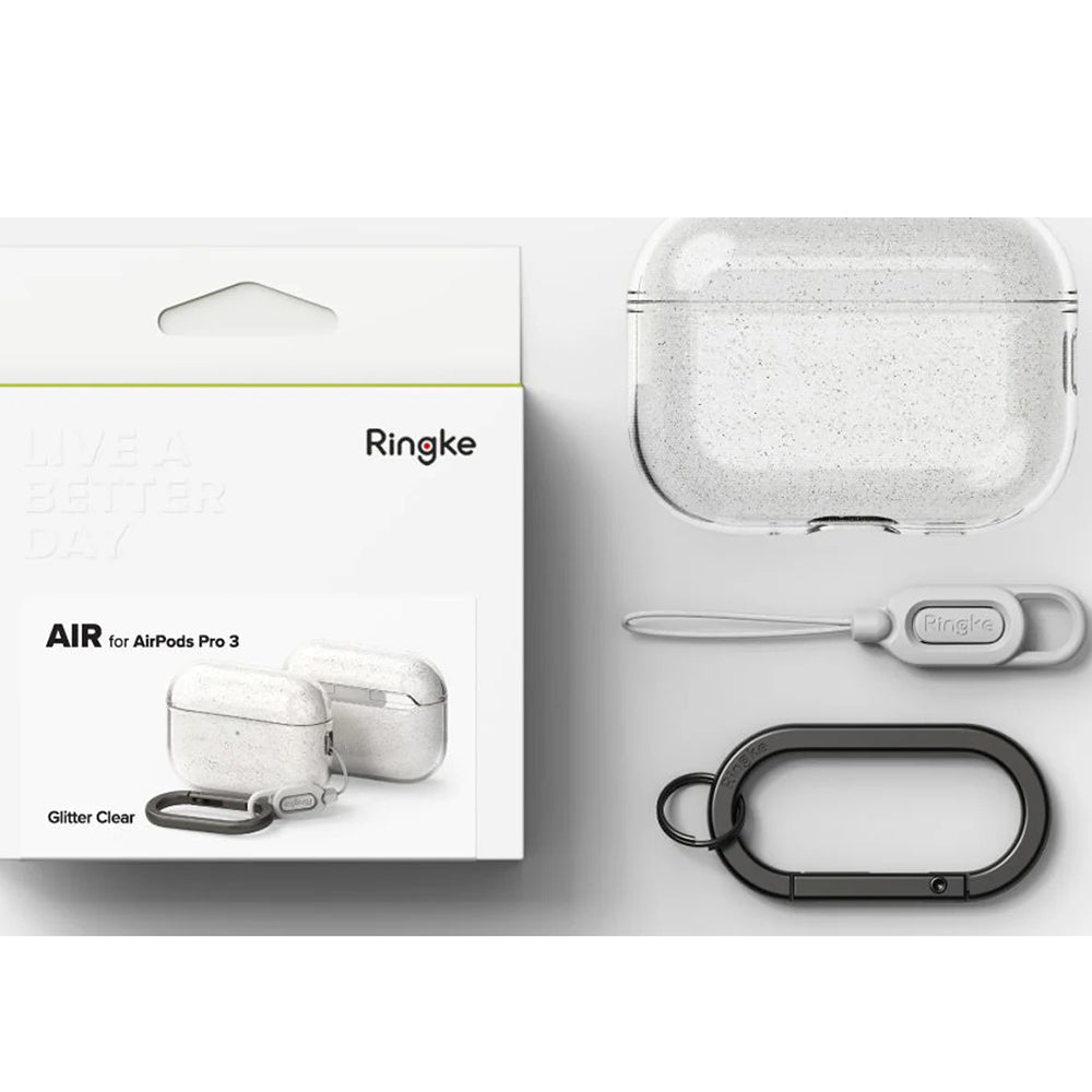 Ringke Air Glitter Hülle für Apple AirPods 3, Transparent