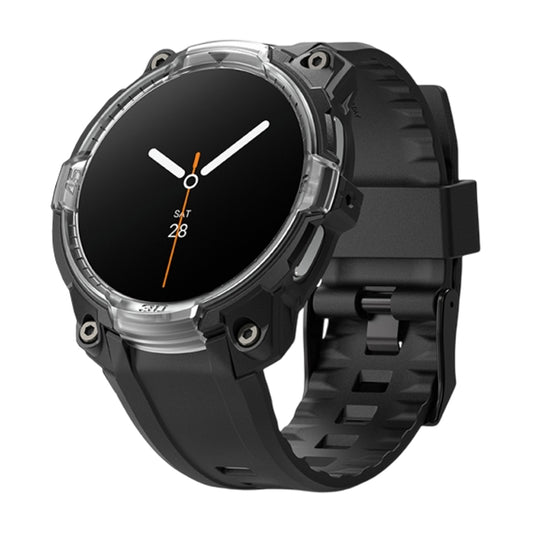 Ringke Rugged Gear Hülle für Samsung Galaxy Watch8 44mm, Schwarz Transparent