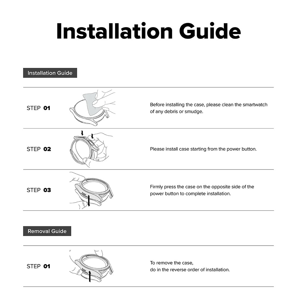 Ringke Slim Hülle für Samsung Galaxy Watch8 40mm, Set mit 2 Stück, Transparent