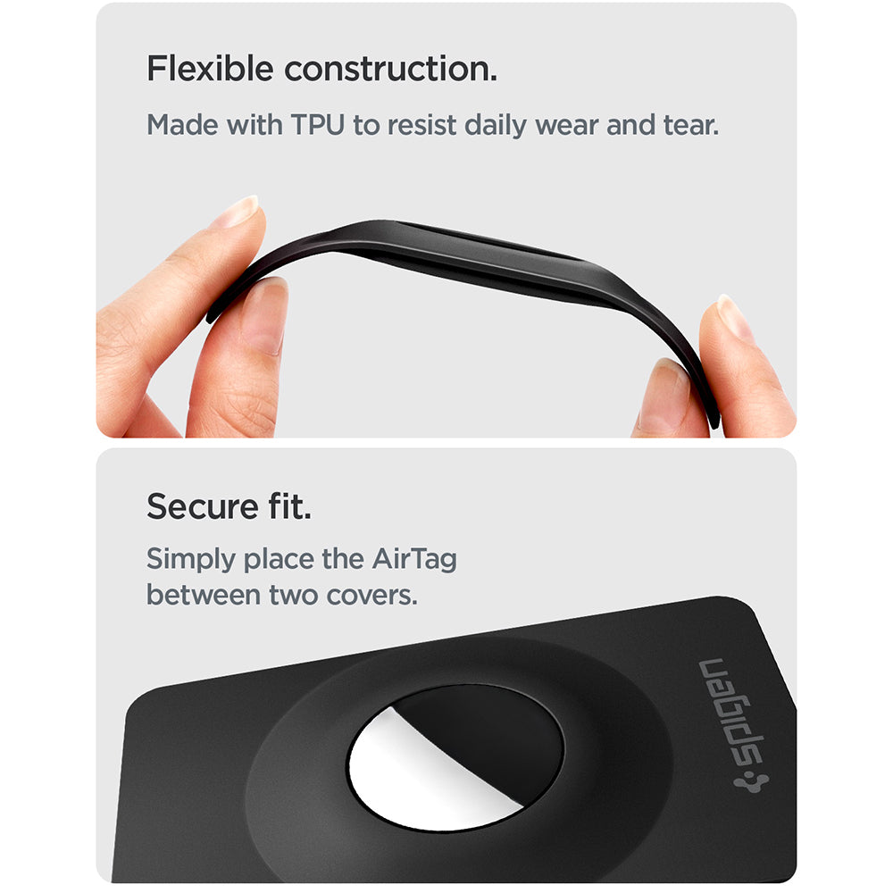 Spigen Air Fit 2 Hülle für Apple AirTag, 2er Set, Schwarz ACS11199