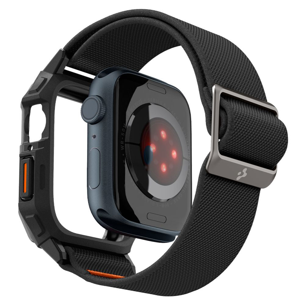Spigen Lite Fit Pro Hülle für Apple Watch 44mm Serie, Mattschwarz ACS07103