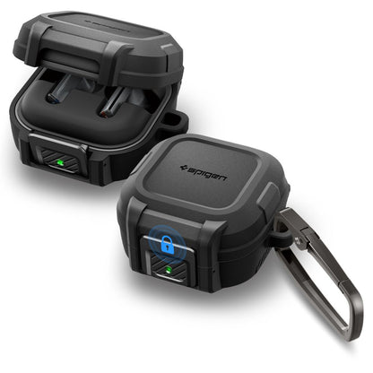 Spigen Lock Fit Hülle für Samsung Galaxy Buds4 / Buds4 Pro, Mattschwarz ACS11202