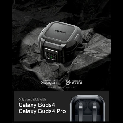 Spigen Lock Fit Hülle für Samsung Galaxy Buds4 / Buds4 Pro, Mattschwarz ACS11202