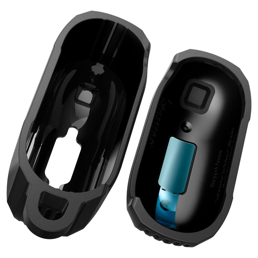 Spigen Rugged Armor Hülle für Apple AirPods 4, Mattschwarz