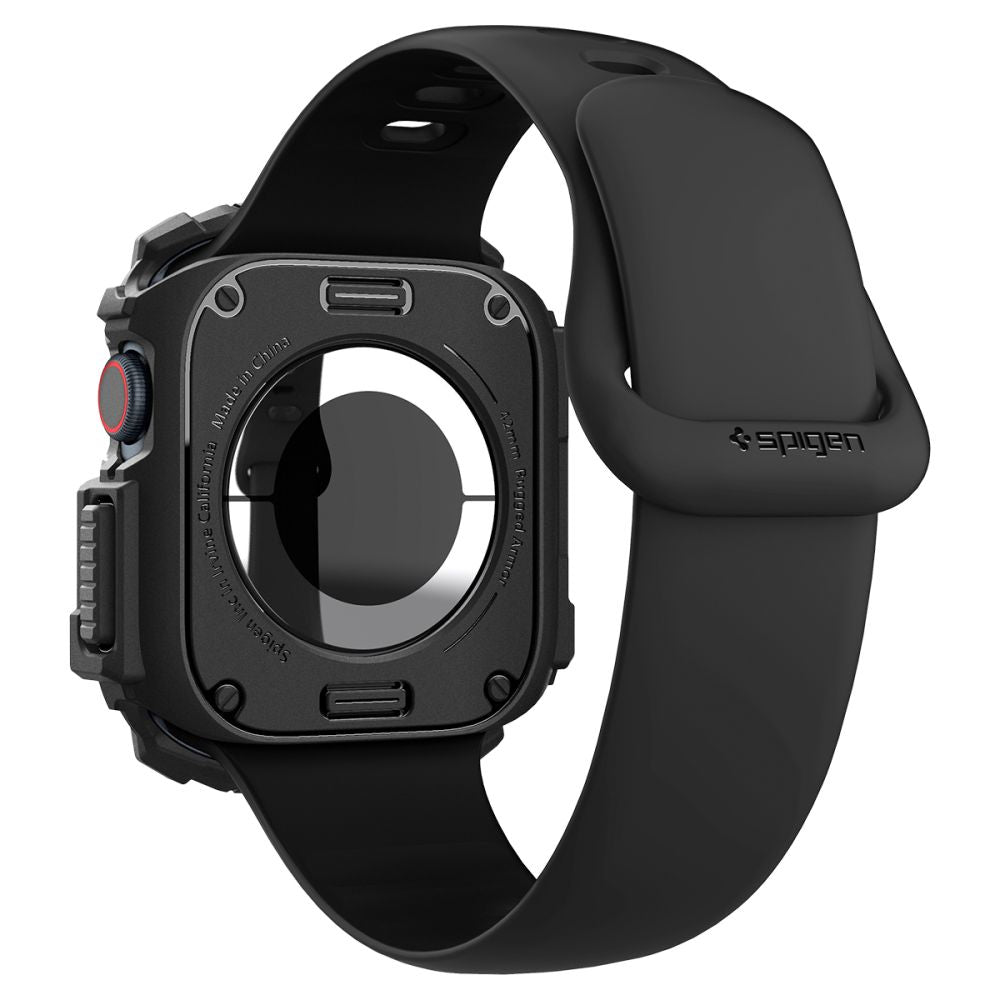 Spigen Rugged Armor Hülle für Apple Watch Series 10 / 11 42mm, Schwarz ACS08585