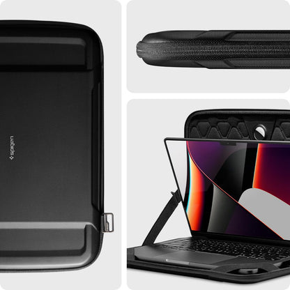 Spigen Rugged Armor Hülle für Laptop 13 Zoll - 14 Zoll, Schwarz AFA04270
