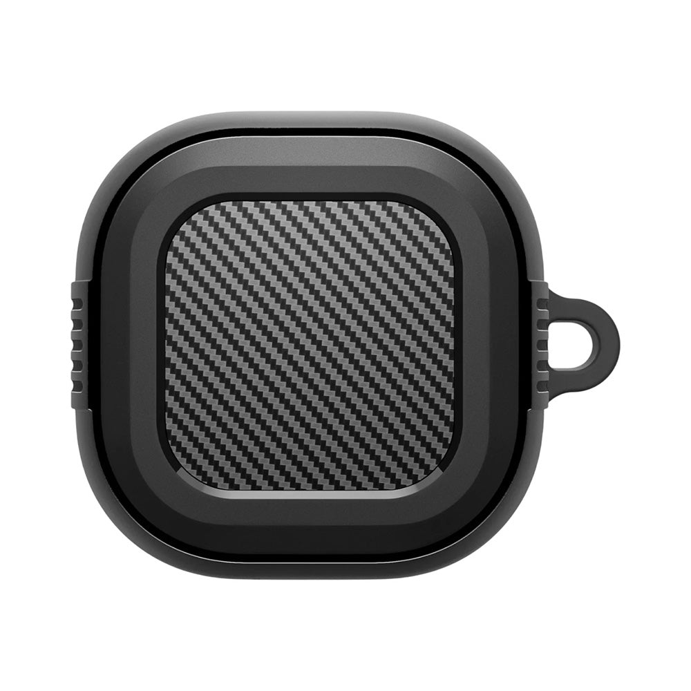 Spigen Rugged Armor Hülle für Samsung Galaxy Buds4 / Buds4 Pro, Mattschwarz ACS11200