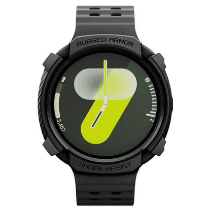 Spigen Rugged Armor Hülle für Samsung Galaxy Watch8 40mm, Schwarz ACS10004