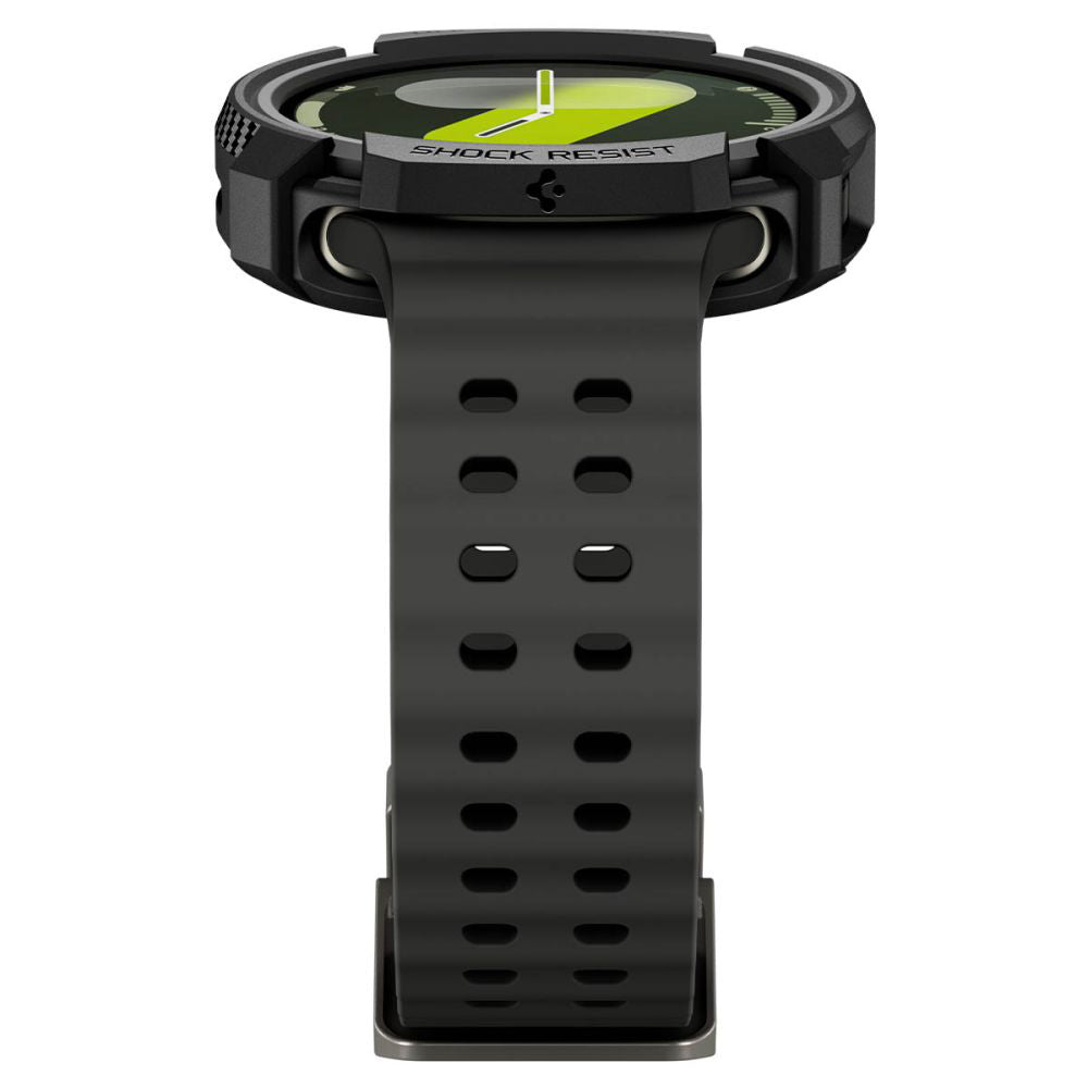 Spigen Rugged Armor Hülle für Samsung Galaxy Watch8 40mm, Schwarz ACS10004