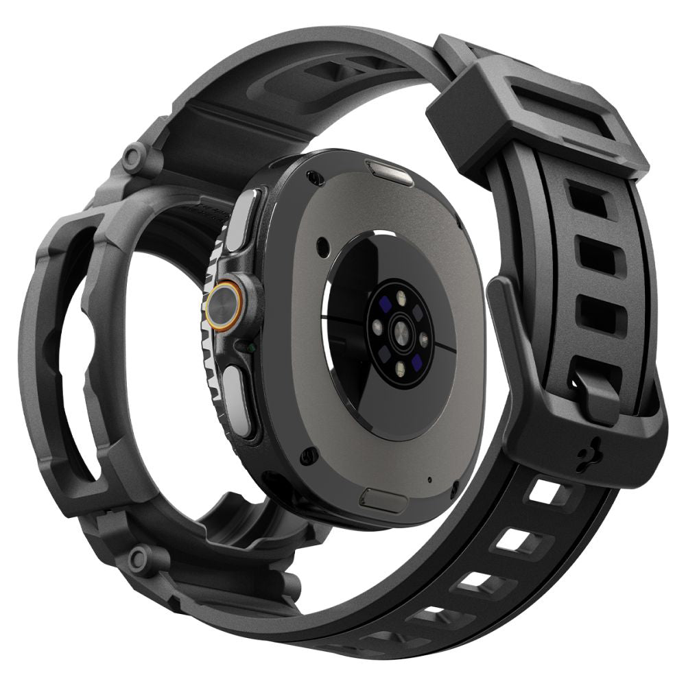 Spigen Rugged Armor Pro Hülle für Samsung Galaxy Watch8 Classic, Mattschwarz ACS10013