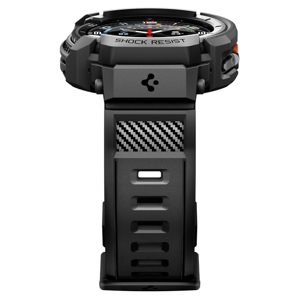 Spigen Rugged Armor Pro Hülle für Samsung Galaxy Watch8 Classic, Mattschwarz ACS10013