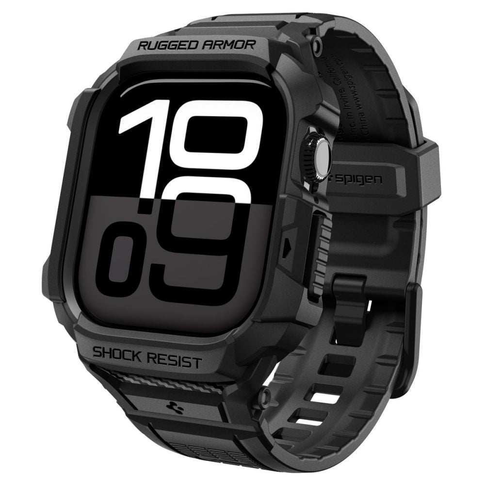 Spigen Rugged Armor Pro V2 Case for Apple Watch Series 10 / 11 42mm, Matte Black ACS10494