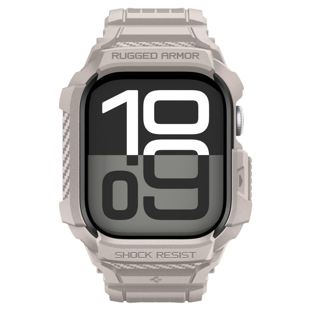 Spigen Rugged Armor Pro V2 Hülle für Apple Watch Series 10 / 11 46mm, Beige ACS10506