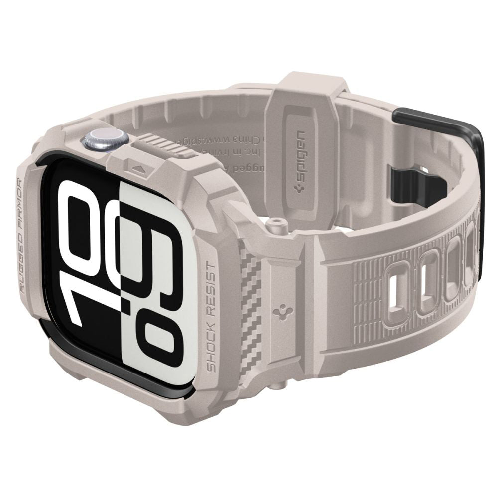 Spigen Rugged Armor Pro V2 Hülle für Apple Watch Series 10 / 11 46mm, Beige ACS10506