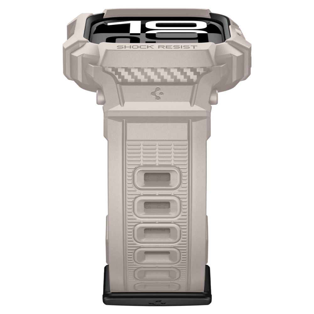 Spigen Rugged Armor Pro V2 Hülle für Apple Watch Series 10 / 11 46mm, Beige ACS10506