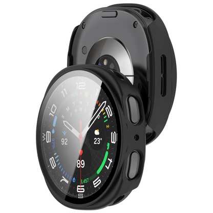 Tech-Protect Defense Hülle für Samsung Galaxy Watch 9 / Watch8 44mm, 2er Set, Schwarz / Transparent