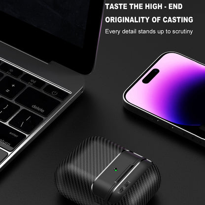 Techsuit CarbonFiber Hülle für Apple AirPods Gen 2 / Gen 1, Schwarz