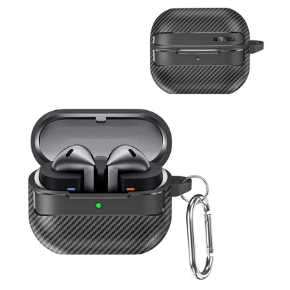Techsuit CarbonFiber Hülle für Samsung Galaxy Buds3 FE / Buds3 Pro / Buds3, Schwarz