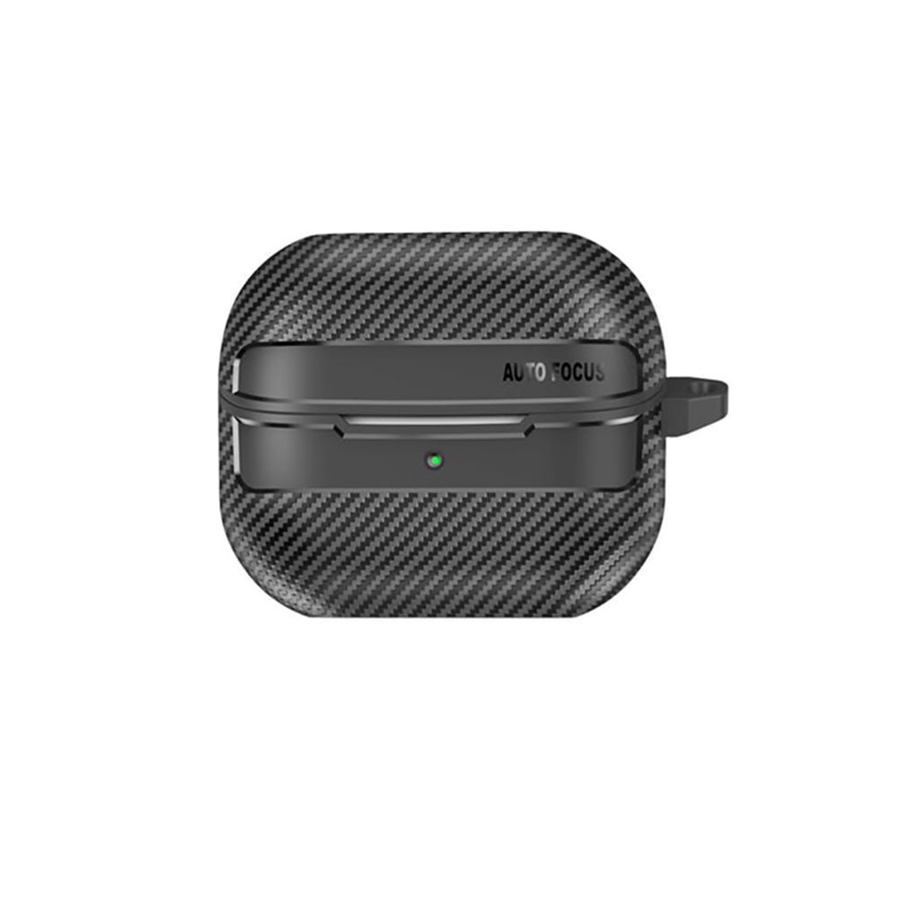 Techsuit CarbonFiber Hülle für Samsung Galaxy Buds3 FE / Buds3 Pro / Buds3, Schwarz