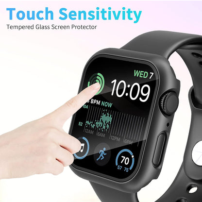 Techsuit Defense360 Pro Hülle für Apple Watch 44mm Series, Schwarz
