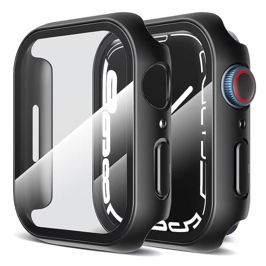 Techsuit Defense360 Pro Hülle für Apple Watch 7 41mm Serie, Schwarz