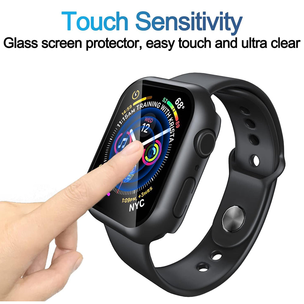 Techsuit Defense360 Pro Hülle für Apple Watch 7 45mm Serie, Schwarz