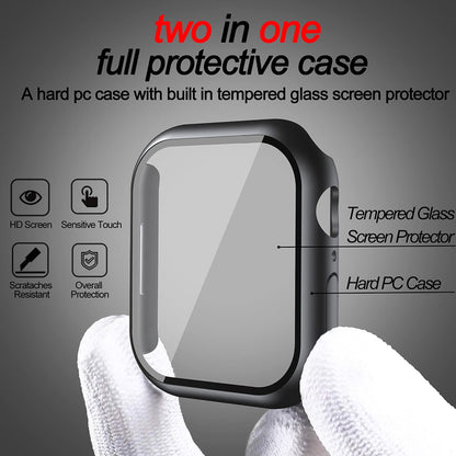 Techsuit Defense360 Pro Hülle für Apple Watch 7 45mm Serie, Schwarz