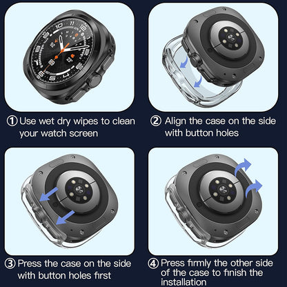 Techsuit Defense360 Pro Hülle für Samsung Galaxy Watch Ultra, Transparent