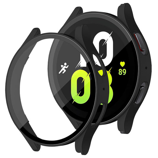 Techsuit Defense360 Pro Hülle für Samsung Galaxy Watch5 / Watch4 44mm Serie, Schwarz