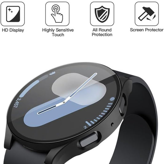 Techsuit Defense360 Pro Hülle für Samsung Galaxy Watch7 44mm, Schwarz