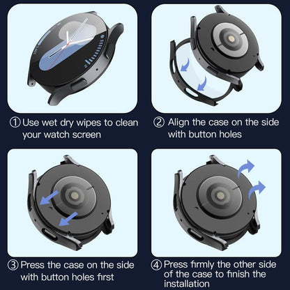 Techsuit Defense360 Pro Hülle für Samsung Galaxy Watch7 44mm, Schwarz