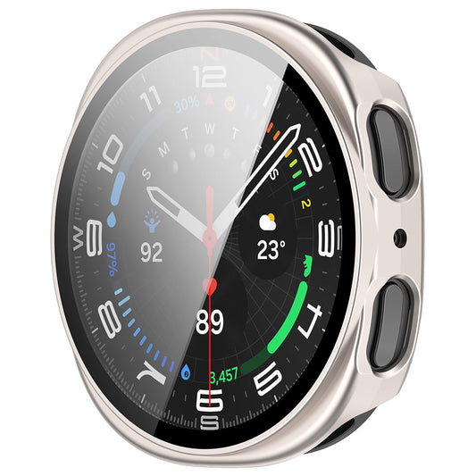 Techsuit Defense360 Pro Hülle für Samsung Galaxy Watch9 / Watch8 40mm, Perlmutt-Silber