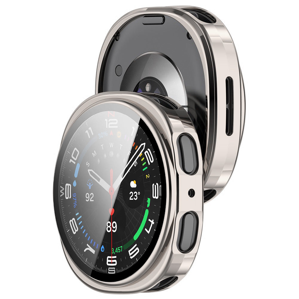 Techsuit Defense360 Pro Hülle für Samsung Galaxy Watch9 / Watch8 40mm, Perlmutt-Silber